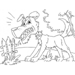Dibujo para colorear Perro Bravo Para Colorear