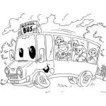 Dibujo para colorear Bus Escolar Para Colorear