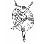 Dibujo para colorear Colorear Bailarina