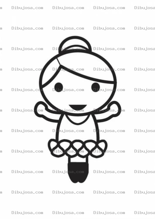 Dibujo para colorear Munequita Bailarina Para Colorear