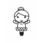 Dibujo para colorear Munequita Bailarina Para Colorear