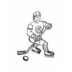 Dibujo para colorear Jugador De Hockey Para Colorear