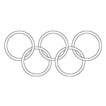Dibujo para colorear Aros De Olimpiadas Anillos Olimpicos Para Colorear