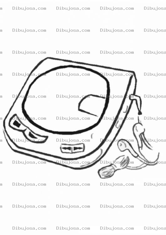 Dibujo para colorear Discman Reproductor De Cds Para Colorear