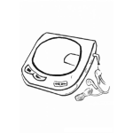 Dibujo para colorear Discman Reproductor De Cds Para Colorear