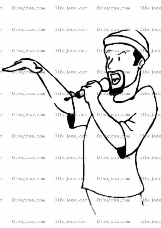 Dibujo para colorear Rapero Reggaetonero Para Colorear