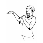 Dibujo para colorear Rapero Reggaetonero Para Colorear