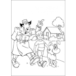 Dibujo para colorear Colorear Inspector Gadget