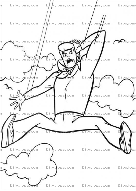 Dibujo para colorear Dibujo De Fred Cayendo Actor De Scubi Du