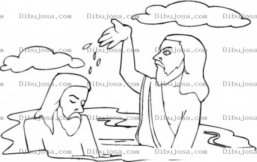 Dibujo para colorear Colorear Bautizado En Agua