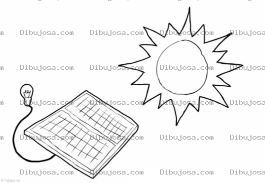 Dibujo para colorear Panel De Energia Solar Para Colorear
