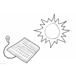 Dibujo para colorear Panel De Energia Solar Para Colorear