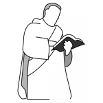 Dibujo para colorear Sacerdote Leyendo La Biblia Para Colorear