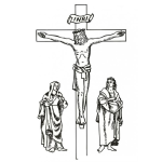 Dibujo para colorear Crucifixion De Jesus Para Colorear