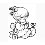 Dibujo para colorear Ratoncito de Precious Moments para colorear