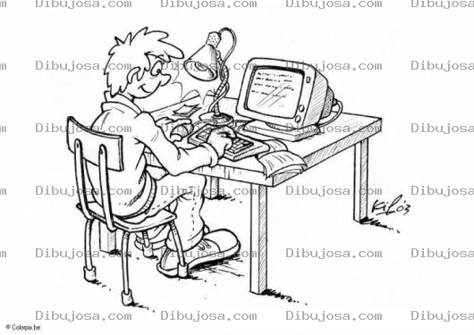 Dibujo para colorear Colorear Papa En Computadora