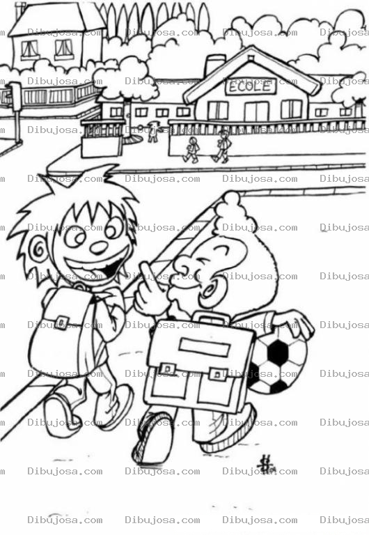 Dibujo para colorear Colorear Amigos Del Colegio
