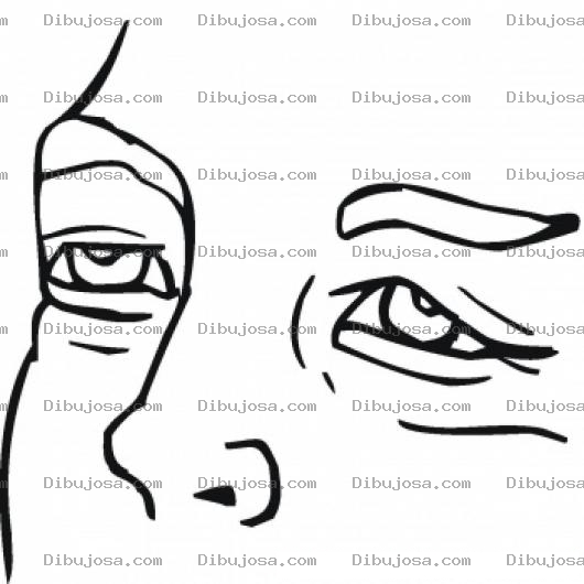 Dibujo para colorear Colorear Cara De Hombre Cansado