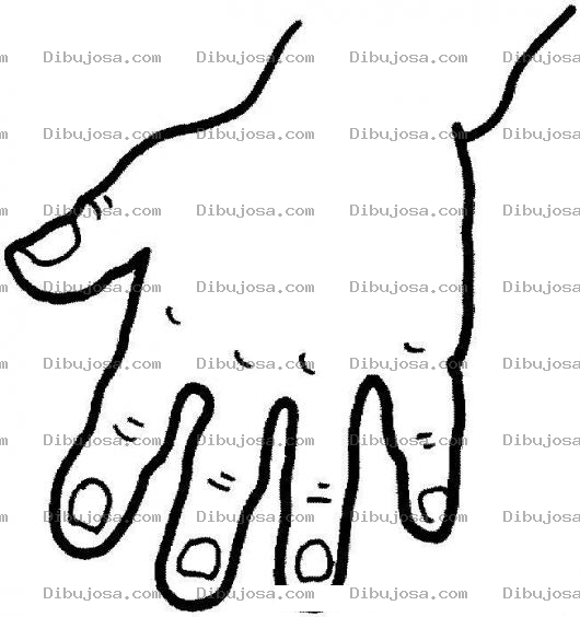 Dibujo para colorear Colorear Mano De Bebe