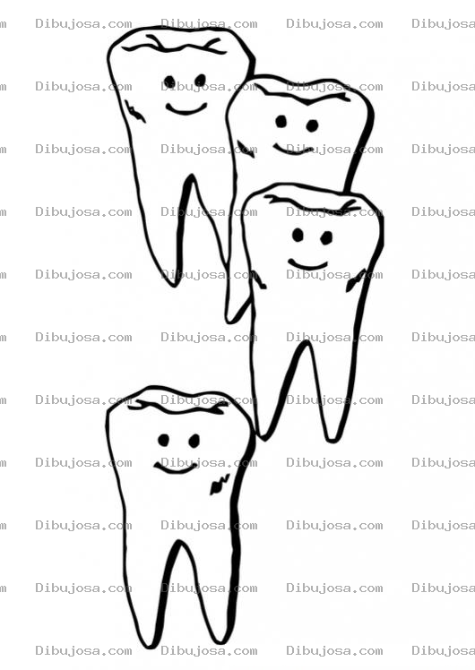 Dibujo para colorear Dientes Para Colorear