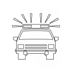 Dibujo para colorear Dibujo De Una Patrulla De Policias