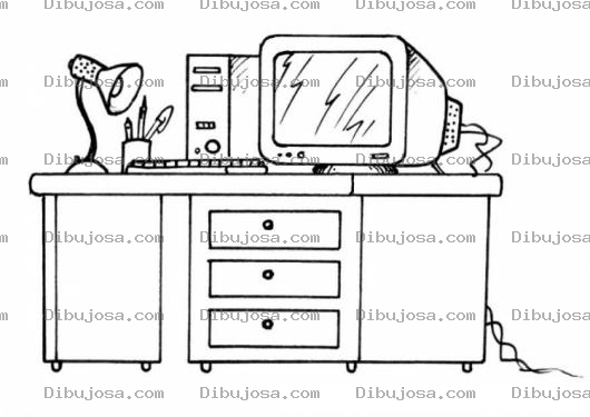 Dibujo para colorear Colorear Escritorio De Papa
