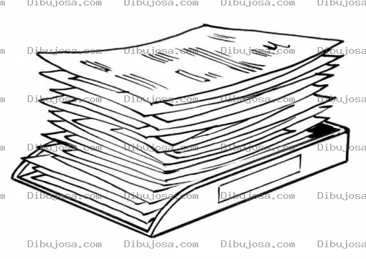 Dibujo para colorear Colorear Pila De Documentos