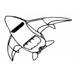 Dibujo para colorear Nave Epacial Con Dientes Para Colorear