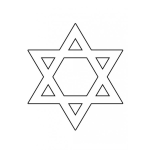 Dibujo para colorear Colorear Estrella De David De 6 Picos Para Hannukah