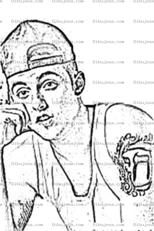 Dibujo para colorear Mac Miller Cantante De Rap Para Colorear Y Pintar