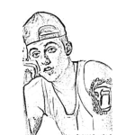 Dibujo para colorear Mac Miller Cantante De Rap Para Colorear Y Pintar