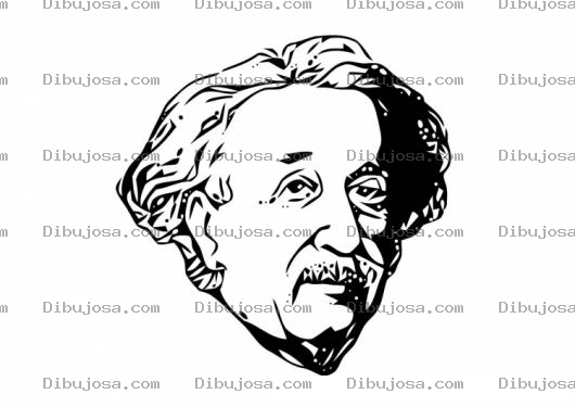 Dibujo para colorear Colorear Albert Einstein