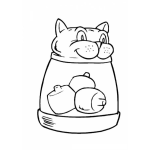 Dibujo para colorear Colorear Salero Con Cara De Gato