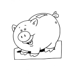 Dibujo para colorear Colorear Alcancia De Cochito