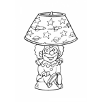 Dibujo para colorear Colorear Lampara De Payaso