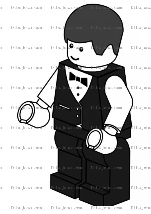 Dibujo para colorear Colorear Mesero De Lego