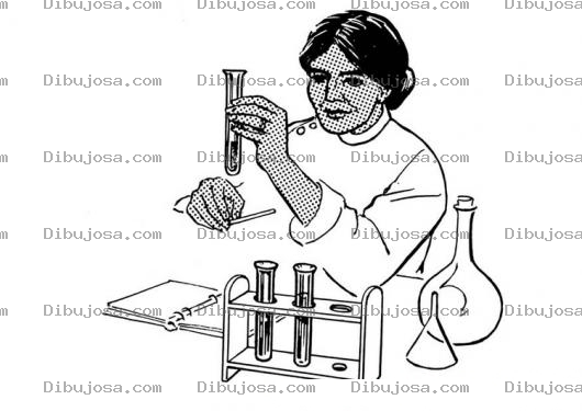 Dibujo para colorear Colorear Asitente De Laboratorio Quimico