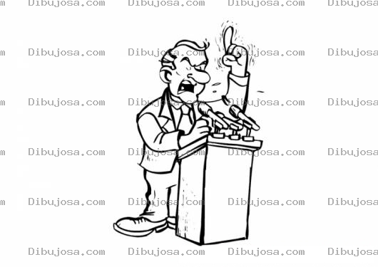 Dibujo para colorear Colorear Politico Candidato A Presidente