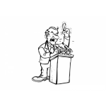 Dibujo para colorear Colorear Politico Candidato A Presidente
