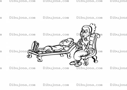 Dibujo para colorear Colorear Psicologa Psiquiatra