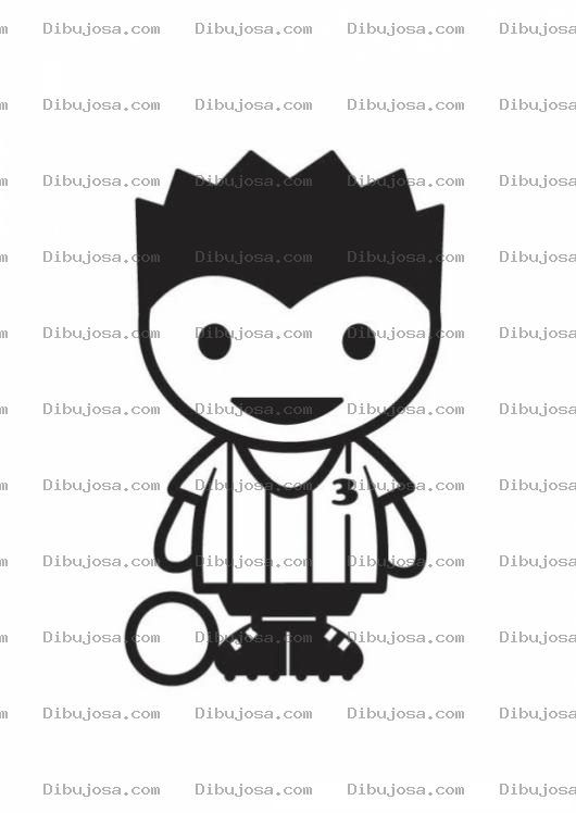 Dibujo para colorear Colorear Jugadorsito De Futbol
