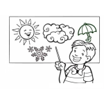 Dibujo para colorear Colorear Clase Del Clima