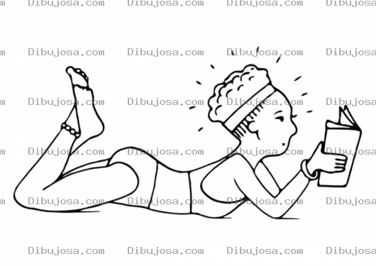 Dibujo para colorear Mujer En Calzoneta Boca Abajo Para Colorear