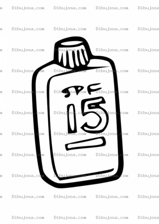 Dibujo para colorear Bronceador Para Colorear
