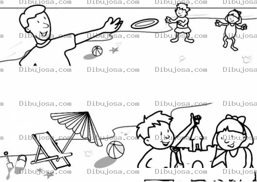 Dibujo para colorear Juegos De Playa Para Colorear
