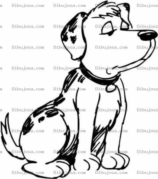 Dibujo para colorear Perro Orgulloso Para Colorear