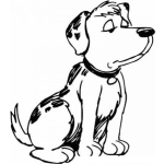 Dibujo para colorear Perro Orgulloso Para Colorear