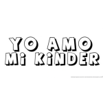 Dibujo para colorear Yo Amo A Mi Kinder Para Colorear