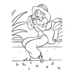 Dibujo para colorear Pintar Princesa de Aladino