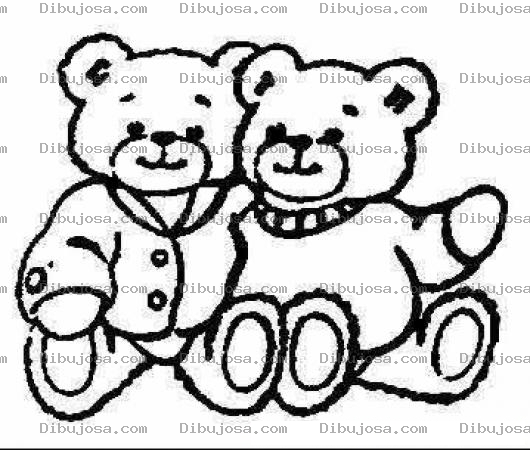 Dibujo para colorear Dos Ositos Para Colorear